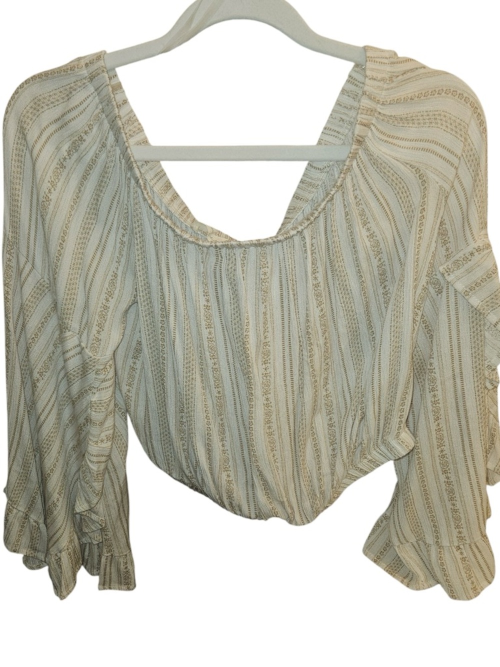 Altar'd State Cotton Boho Flutter Sleeve 100% Rayon Top - Picture 1 of 2
